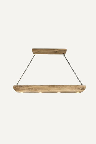 Geri Kazanılmış Temiz Yüzey Ahşap Kiriş Avize60 Cm